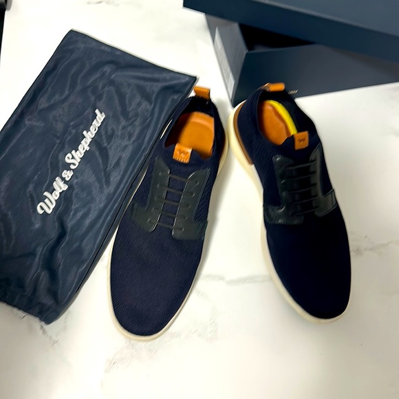 Men’s Wolf and Shepherd Navy Blue Dress Loafers Size 10.5, very nice, near mint! - Picture 4 of 4